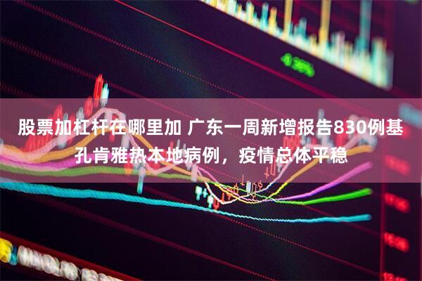 股票加杠杆在哪里加 广东一周新增报告830例基孔肯雅热本地病例，疫情总体平稳