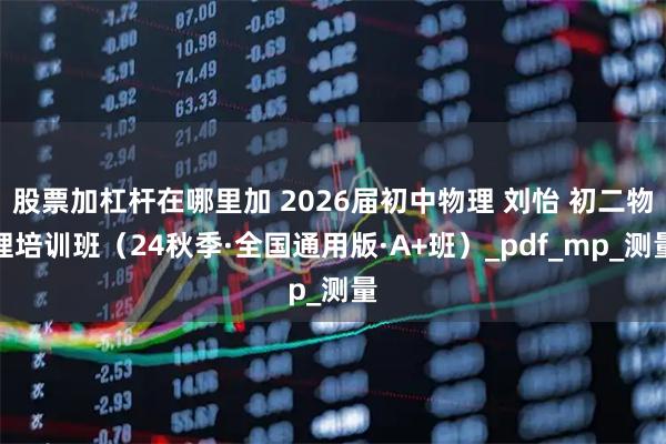 股票加杠杆在哪里加 2026届初中物理 刘怡 初二物理培训班（24秋季·全国通用版·A+班）_pdf_mp_测量