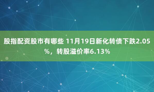 股指配资股市有哪些 11月19日新化转债下跌2.05%，转股溢价率6.13%